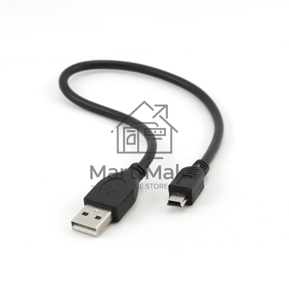 Кабель Gembird CCP-USB2-AM5P-1 USB 2.0 кабель PRO для соед. 0,3м AM/miniBM позол.конт., черный