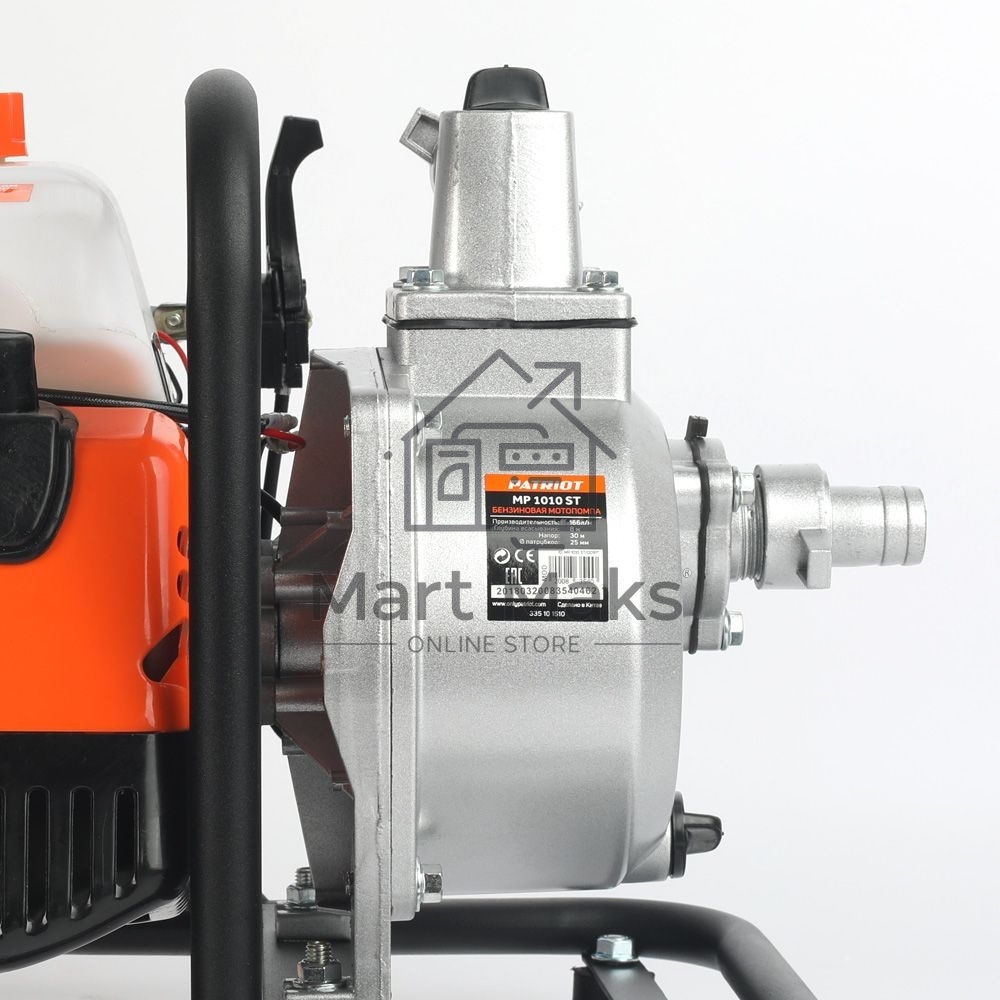 Мотопомпа PATRIOT MP 1010 ST 2.0лс 9960л/ч глубина 8м высота 30м