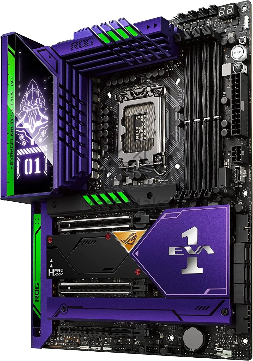 Наименование: Материнская плата ASUS ROG MAXIMUS Z690 HERO EVA, LGA 1700, Intel Z690, 4xDDR5, 6xSATA, 3xM.2, 1xPCIe 5.0 x16, 2x8 pin для питания процессора, 1xHDMI, 2xUSB Type-C, 1x 2.5Gb LAN, 4xUSB-A 3.2 Gen 2, 3xUSB-A 3.2 Gen 1, 3x3.5 мм, 7.1, ATX