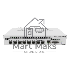 Коммутатор MikroTik CRS309-1G-8S+IN 8 SFP+, dual-core 800MHz CPU, 512MB RAM, POE, RS232 serial port