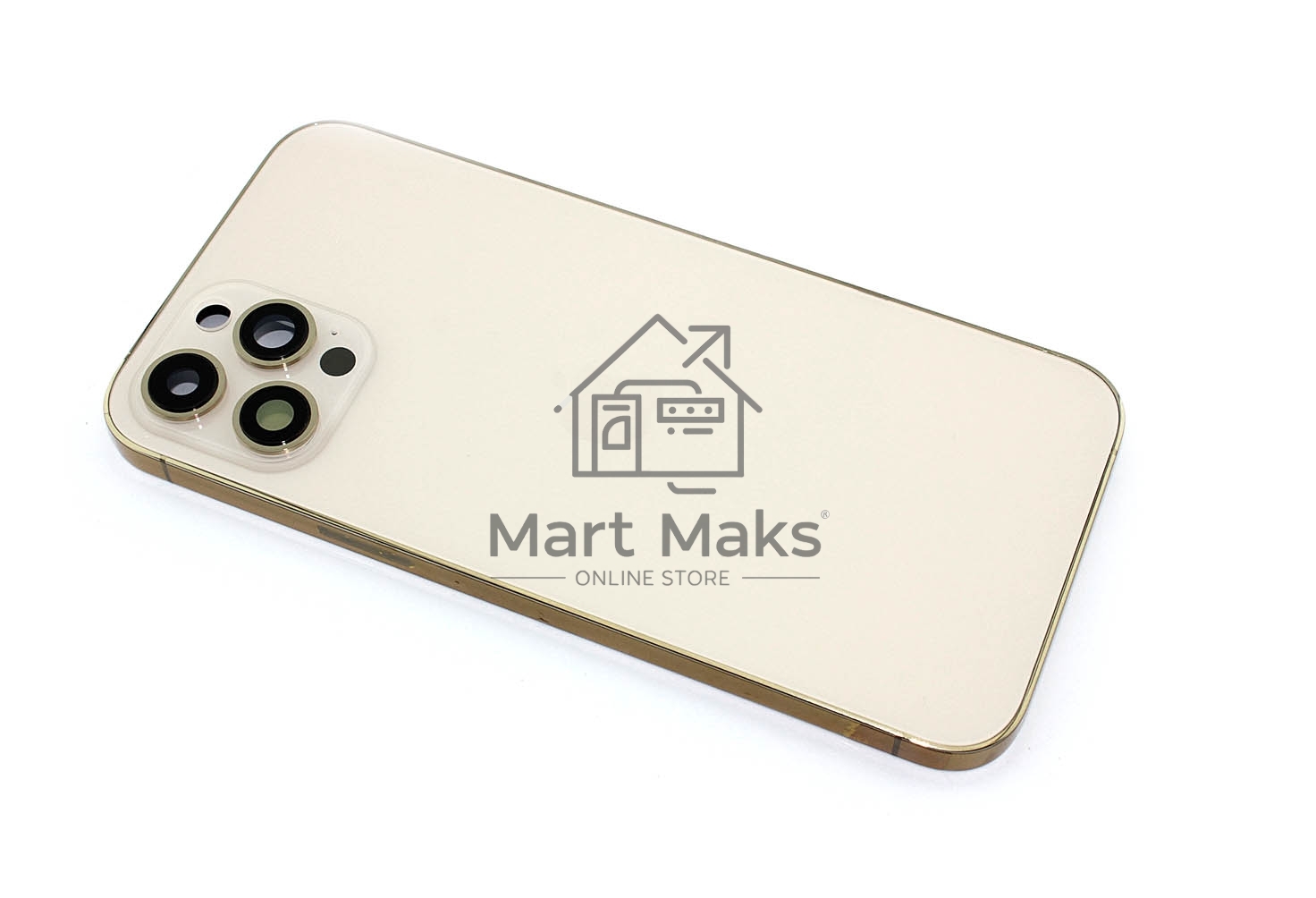 Задняя крышка (корпус) в сборе с рамкой для Apple iPhone 12 Pro Max золотая