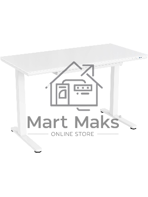 Стол для компьютера Cactus с электроподъемником, столешница стекло белый каркас белый (CS-EGD-WWT)