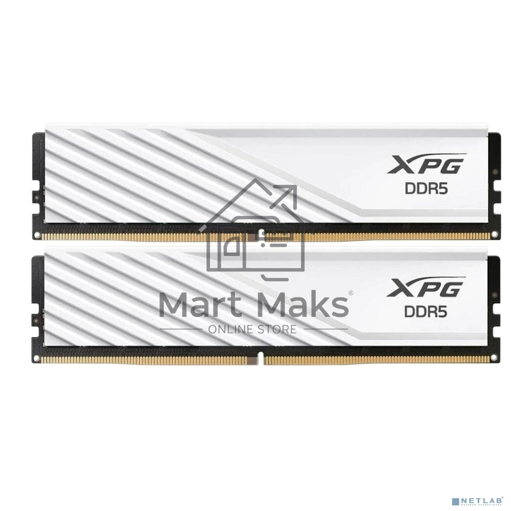 Оперативная память XPG Lancer Blade, DDR5, 32Gb (2x16 GB), 6000 MHz, CL36, радиатор, белый