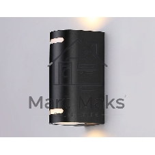 Светильник Ambrella light ST3744/2 BK черный IP54 GU10/2 max 35W 150*68*92