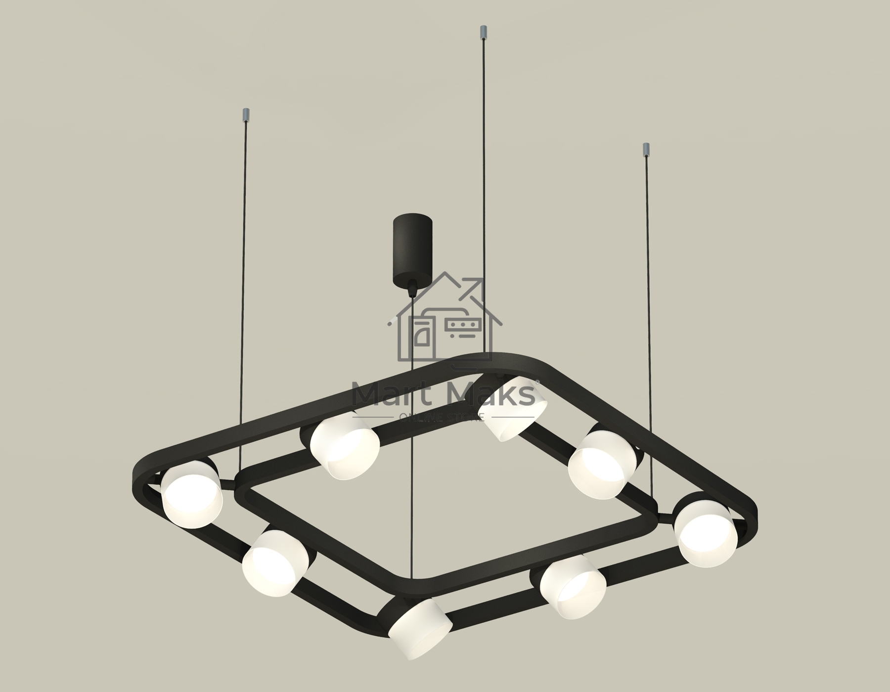 Светильник Ambrella light XB9182154/8 SBK/FR черный песок/белый матовый GX53 (C9182, N8402)