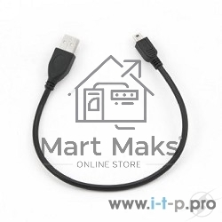 Кабель Gembird CCP-USB2-AM5P-1 USB 2.0 кабель PRO для соед. 0,3м AM/miniBM позол.конт., черный