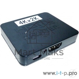 Разветвитель HDMI 4K Splitter Orient HSP0102HL, 1->2, HDMI 1.4/3D, UHDTV 4K(3840x2160)/HDTV1080p/1080i/720p, HDCP1.2, питание от USB, пластик.корпус 