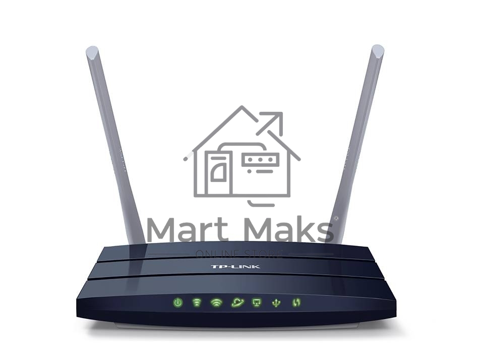 Маршрутизатор TP-LINK ARCHER C50 DUAL BAND (867Мбит/с на 5 ГГц + 300Мбит/с на 2,4 ГГц) TP-Link Archer C50 Dual Band, 867Мбит с на 5 ГГц + 300Мбит с на 2,4 ГГц 4 порта 100 Мбит с, 1 USB порт, 2 фиксированных антенны
