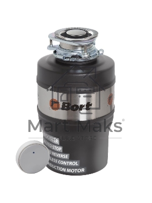 Измельчитель пищевых отходов Bort Alligator Max, 560 Вт., объем 1 600 мл., ПДУ