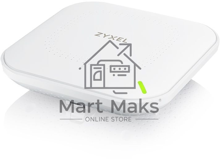 Гибридная точка доступа Zyxel NebulaFlex NWA50AX, WiFi 6, 802.11a/b/g/n/ac/ax (2,4 и 5 ГГц), MU-MIMO, антенны 2x2, до 575+1200 Мбит/с, 1xLAN GE, PoE, без поддержки Captive portal и WPA-Enterprise, защ