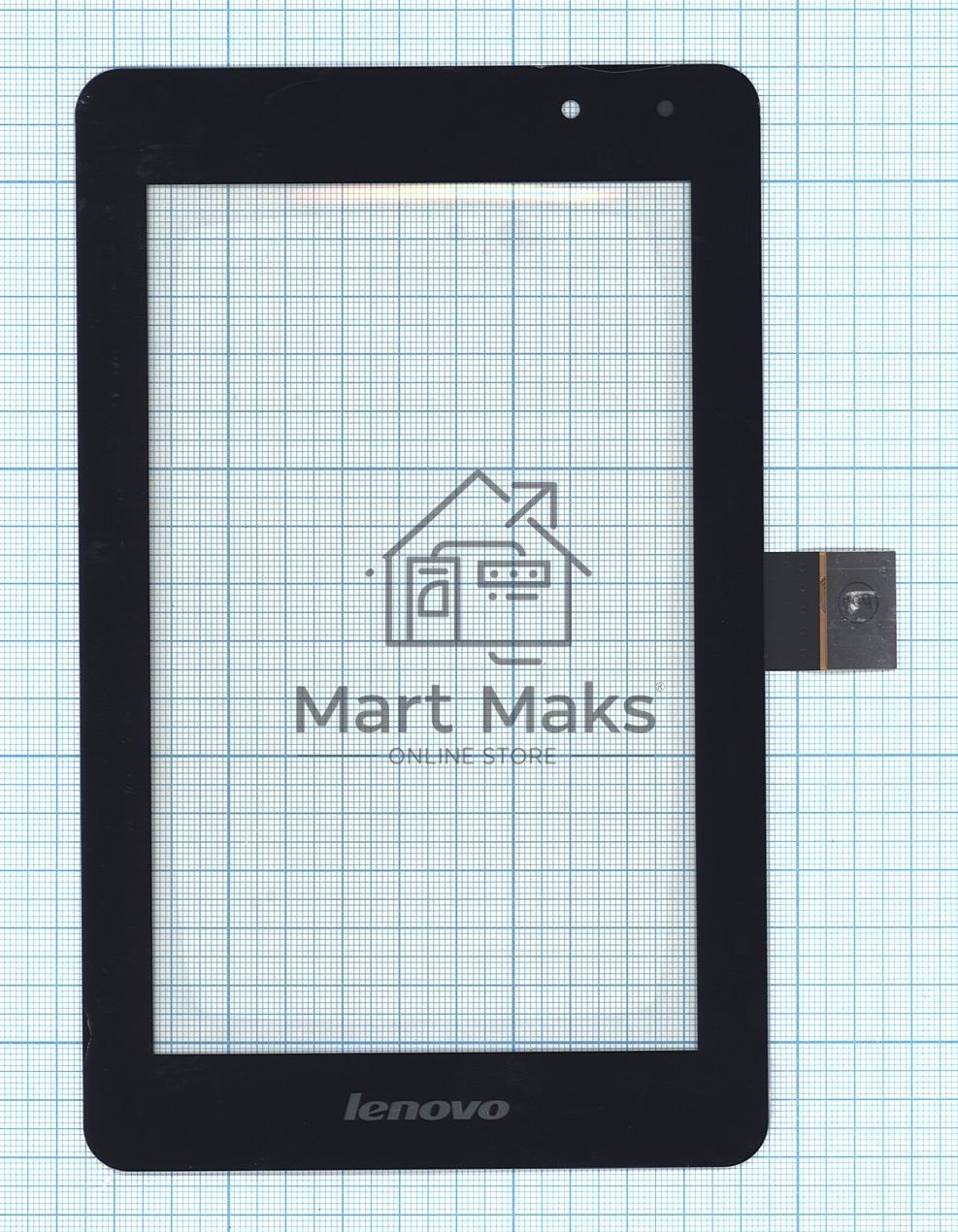 Сенсорное стекло (тачскрин) для Lenovo v2007 черное