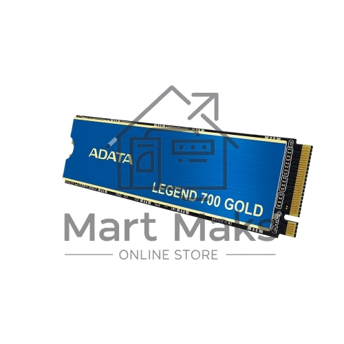 Накопитель SSD ADATA LEGEND 700 GOLD, 2Tb, PCIe 3.0 x4, M.2 2280, NVMe, R/W 2000/1600, с радиатором