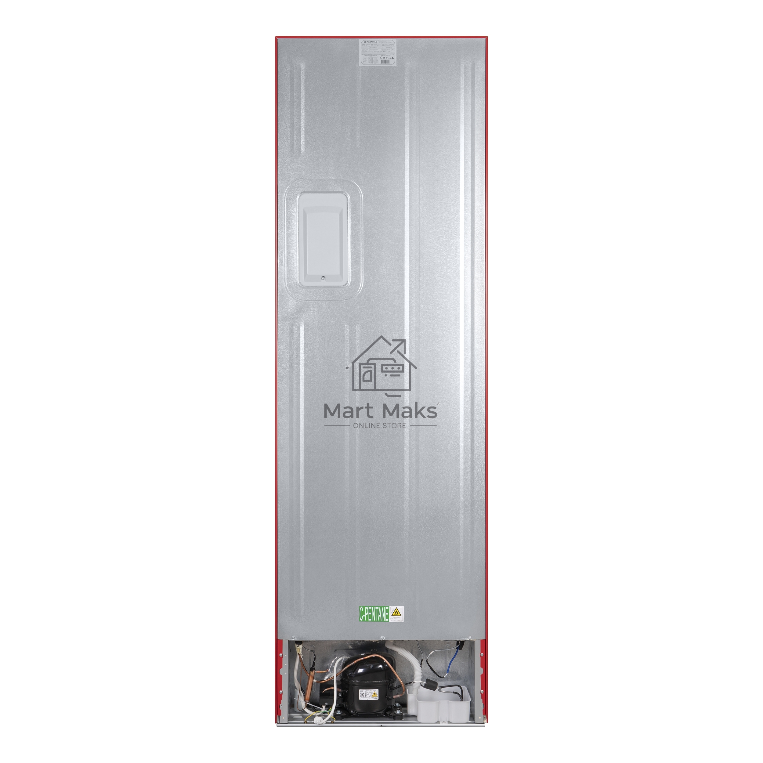 Холодильник Maunfeld MFF200NFR Inverter красный двухкамерный инвертор 271/106л морозилка снизу