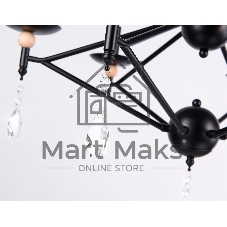 Светильник Ambrella light TR9597/6 BK черный E14/6 max 40W D660*880