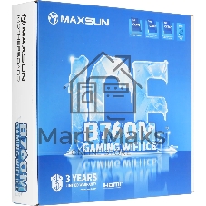 Материнская плата Maxsun B760M GAMING WIFI ICE, LGA 1700, Intel B760, 2xDDR4, 3xSATA, 1xM.2, 1xPCIe 4.0 x16, 1xPCIe x1, 1xVGA, 1xHDMI, 1x1Gb LAN, Wi-Fi 5, Bluetooth 4.2, 2xUSB-A 5Gbps, 4xUSB-A 2.0, 3x3.5 мм, 7.1, белый, mATX