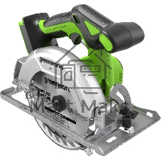 Циркулярная пила аккумуляторная GreenWorks GD24CS165, 24V, бесщеточная, 57 мм, без АКБ и ЗУ (1501607)