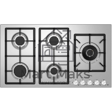 Газовая варочная поверхность Korting HG 997 CTX, 5 конфорок, нержавеющая сталь, 11500 Вт