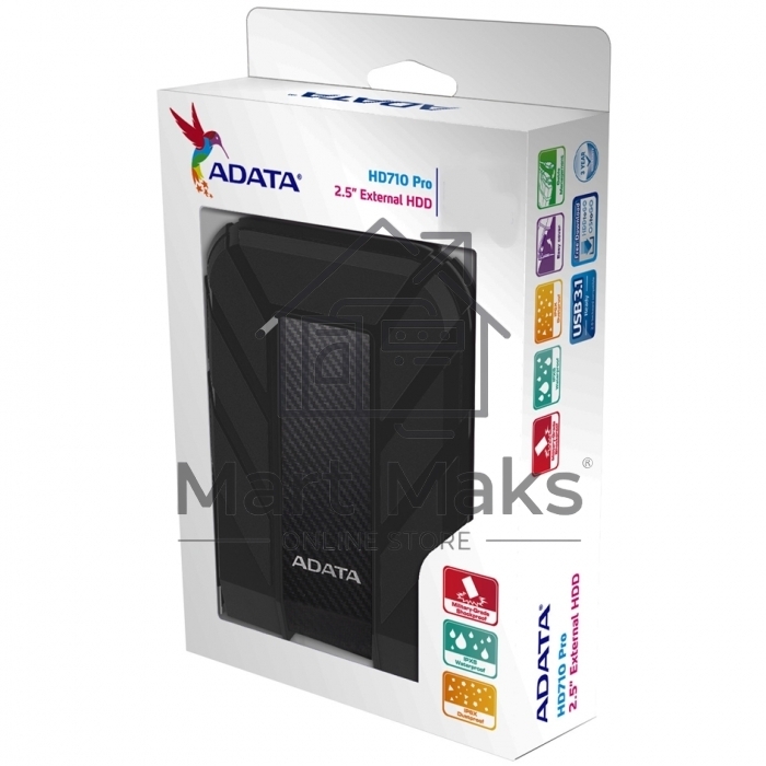 Внешний жесткий диск ADATA USB 3.0 1Tb AHD710P-1TU31-CBK HD710P DashDrive Durable 2.5