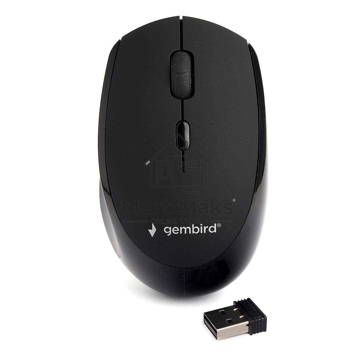 Мышь беспроводная Gembird MUSW-354 черный, 1600 dpi, радиоканал, USB, кнопки - 4
