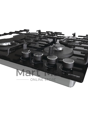 Газовая варочная панель Gorenje на закаленном стекле, Габаритные размеры (шхвхг): 60 × 13.6 × 52 см Газ-контроль