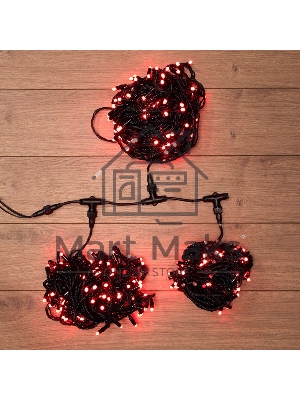 Гирлянда Neon-night LED ClipLight 24V, 3 нити по 20 м, свечение с динамикой, цвет диодов красный