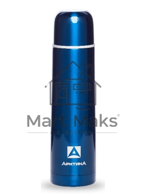 Термос Арктика, 102-750 синий, узкое горло 0,75л Узкое горло, 0,75л, классический,цветной, холод/тепло 28ч