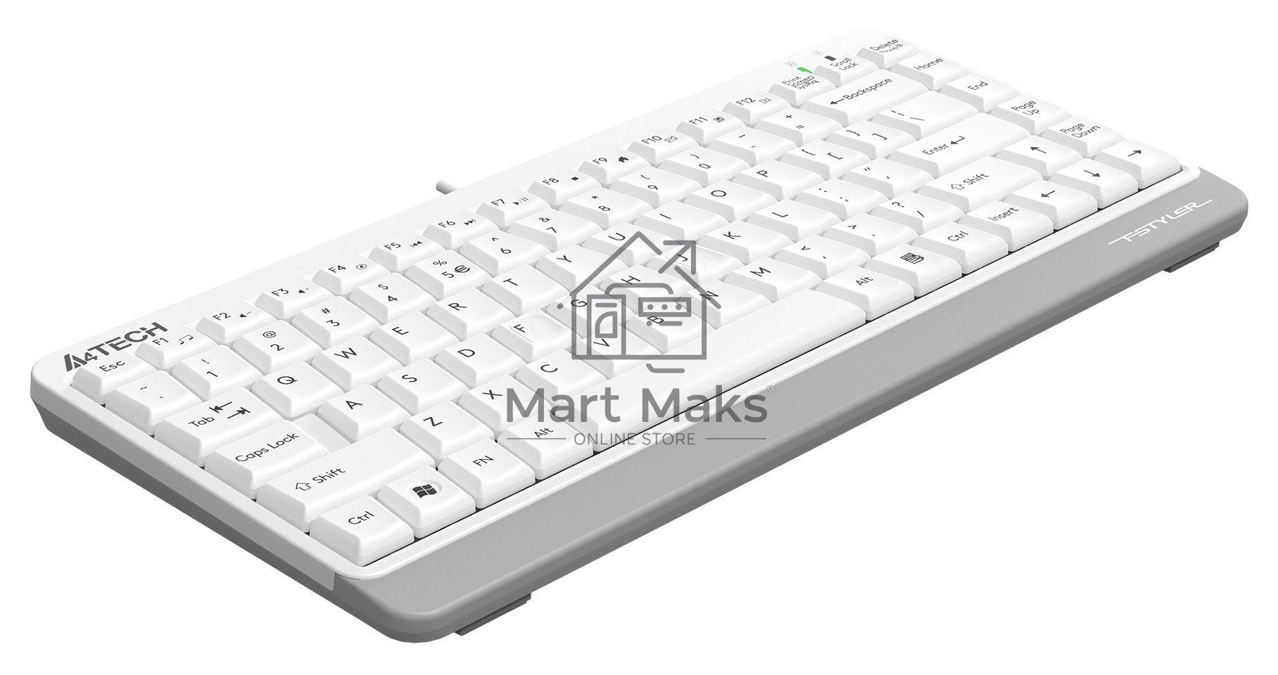 Клавиатура A4Tech Fstyler FKS11 проводная, USB, белый/серый