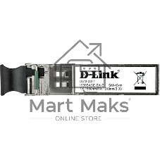 Трансивер SFP D-Link 331T/40KM/B1A WDM с 1 портом 1000Base-BX-D (Tx:1550 нм, Rx:1310 нм) для одномодового оптического кабеля 40 км