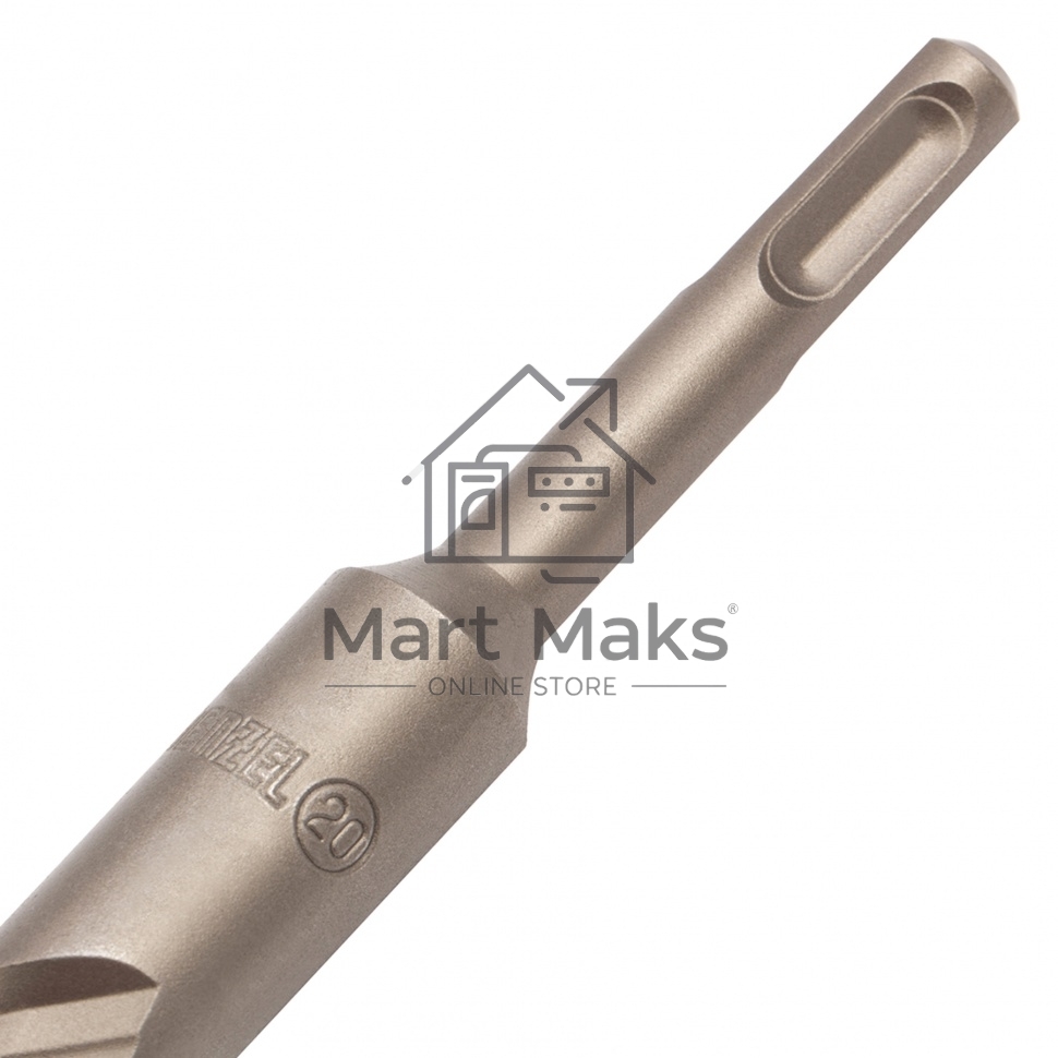 Бур по бетону, двойная спираль, Cobalt W-tip, 20x600 мм, SDS PLUS Denzel