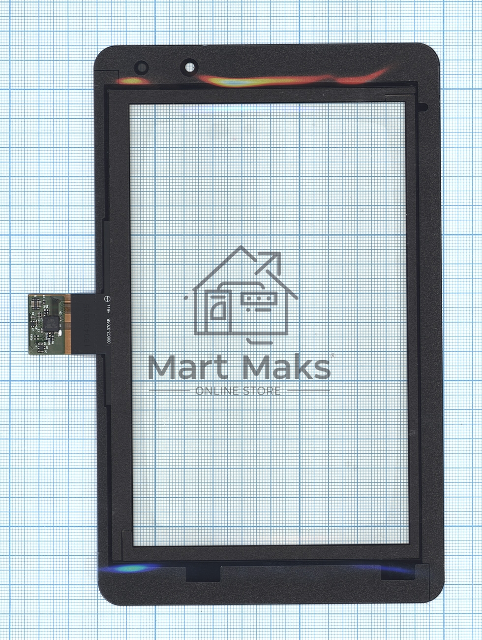 Сенсорное стекло (тачскрин) для Lenovo v2007 черное