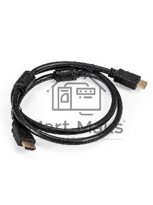 Кабель HDMI ExeGate EX-CC-HDMI2-1.0F (19M/19M, v2.0, 1м, 4K UHD, Ethernet, ферритовые кольца, позолоченные контакты)