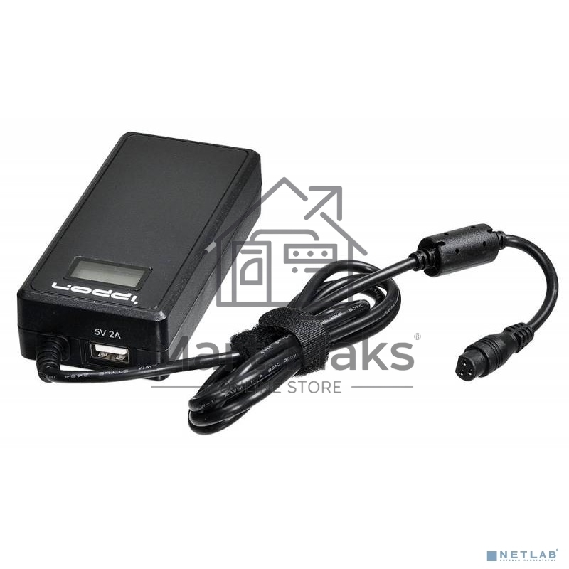 Блок питания Ippon D90U автоматический 90W 15V-19.5V 10-connectors 8A 1xUSB 2.1A от бытовой электросети LСD индикатор