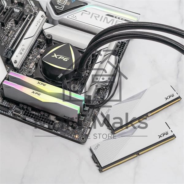 Оперативная память XPG Lancer, DDR5, 32GB (2x16GB), 6400MHz, CL32, DIMM, с радиаторами, RGB, белый