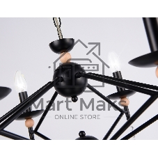 Светильник Ambrella light TR9597/6 BK черный E14/6 max 40W D660*880