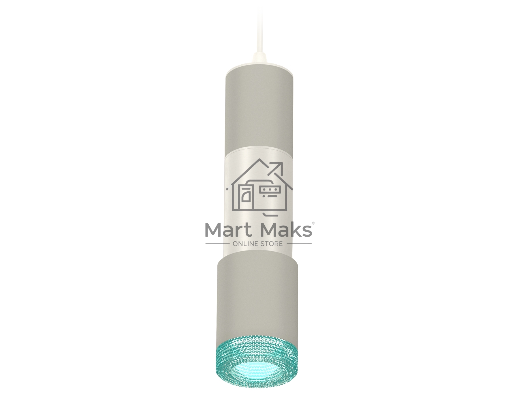 Светильник Ambrella Light XP7423002 SGR/PSL/BL серый песок/серебро полированное/голубой MR16 GU5.3