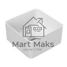 Раковина накладная со смесителем (BAU Mini квадратная 24х24 белая + смеситель для раковины высокий Hotel Still, нержавеющая сталь)