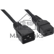 Шнур сетевой Rexant IEC 320 C19 – IEC 320 C20 3x1,5мм², 5м