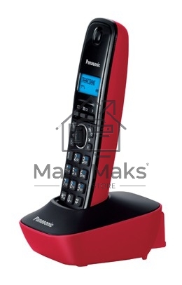 Телефон беспроводной (DECT) Panasonic KX-TG1611RUR (красный) АОН, Caller ID,12 мелодий звонка,подсветка дисплея,поиск трубки