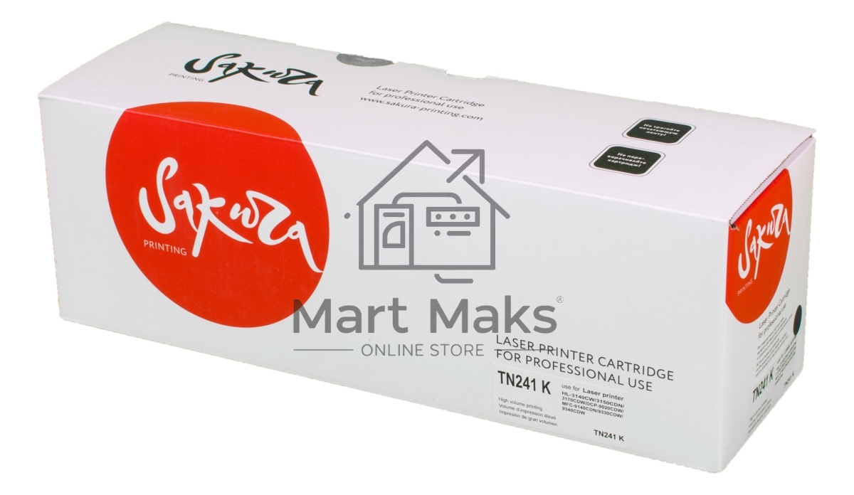 Картридж лазерный Sakura TN241Bk для Brother HL-3140CW, HL-3150CDW, HL-3170CDW, DCP-9020CDW, MFC-9140CDN, MFC-9330CDW, MFC-9340CDW черный, 2600 к.
