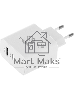 Сетевое зарядное устройство Digma DGW3D 3A PD+QC белый