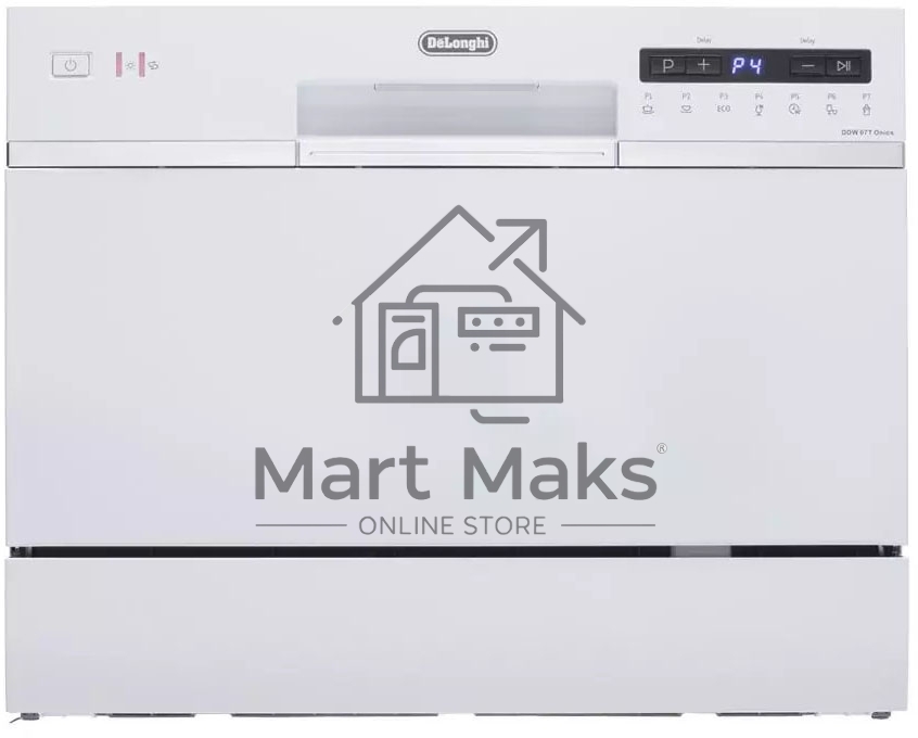 Посудомоечная машина DeLonghi DDW07T Onics, белая, 55 см, 6 компл., 49 дБ, класс A+