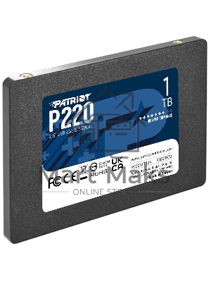 Накопитель SSD Patriot P220, 1Tb, SATA III, 2.5