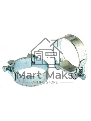 Хомуты металлические Сибртех силовые 56-59 мм, ширина 22 мм, шарнирные, W1, 2 шт.