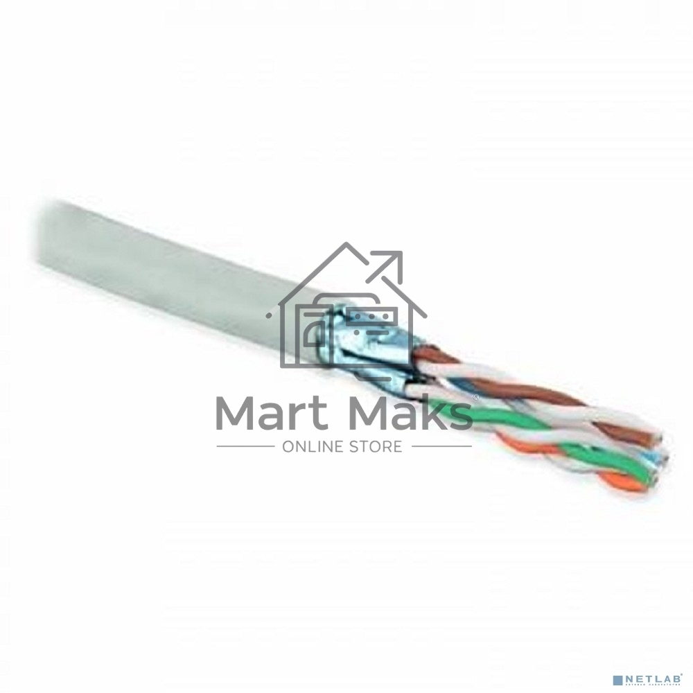 Кабель ExeGate FTP 4 пары кат.5e медь, 24AWG, экран, бухта 305м, серый, PVC