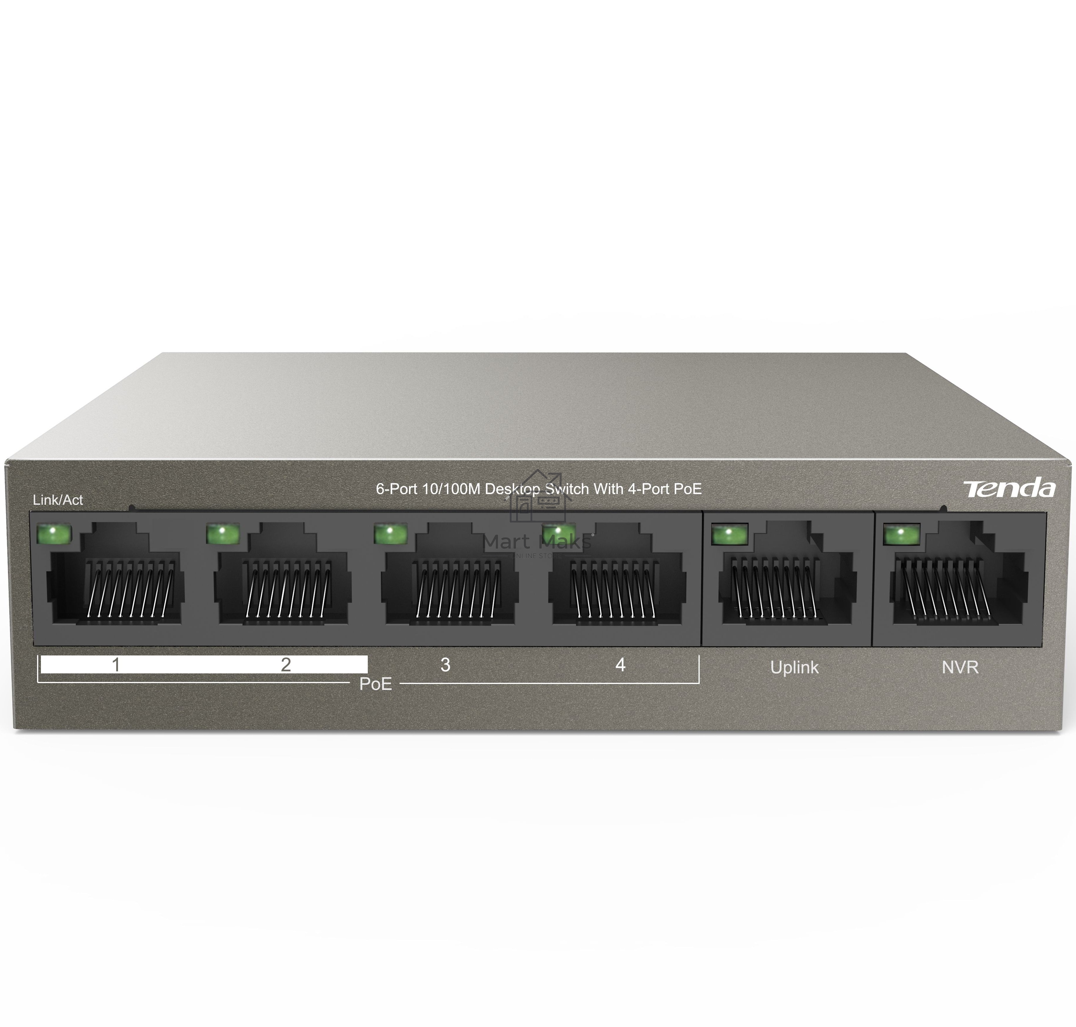 Коммутатор Tenda TEF1106P-4-63W 6PORT 100M 4POE