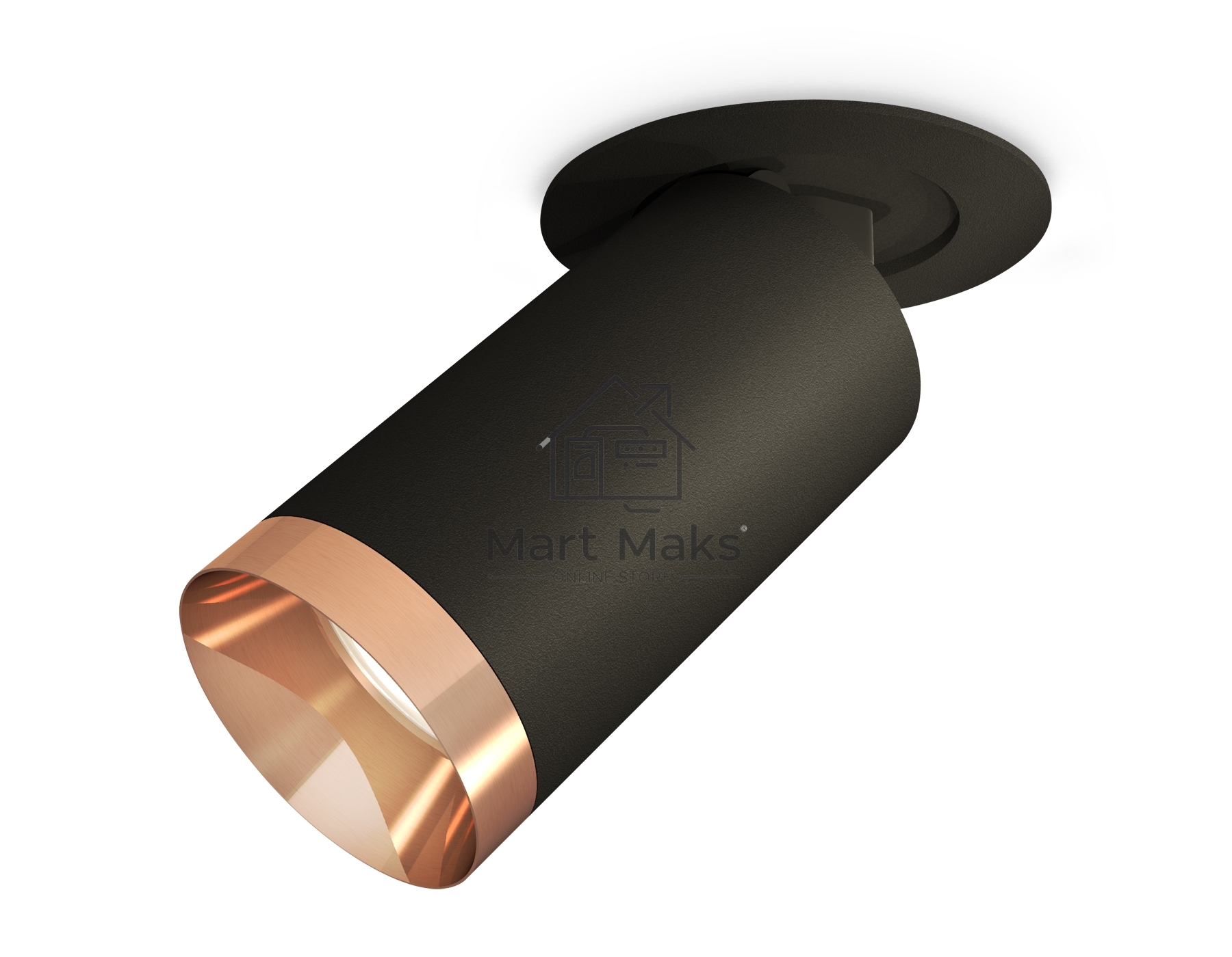 Светильник Ambrella Light XM6323205 SBK/PPG черный песок/золото розовое полированное MR16 GU5.3 (A2242, C6323, N6135)
