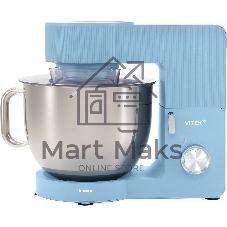 Миксер Vitek VT-PM0555 голубой, стационарный, 2200 Вт, 7.8 л, 6 скоростей