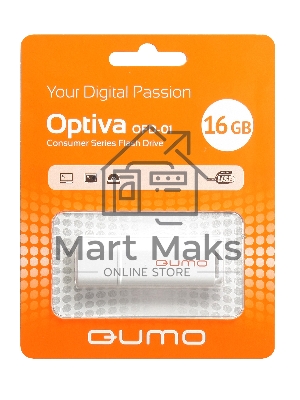 Флешка USB QUMO 16 Gb Optiva 01 белый QM16GUD-OP1-белый