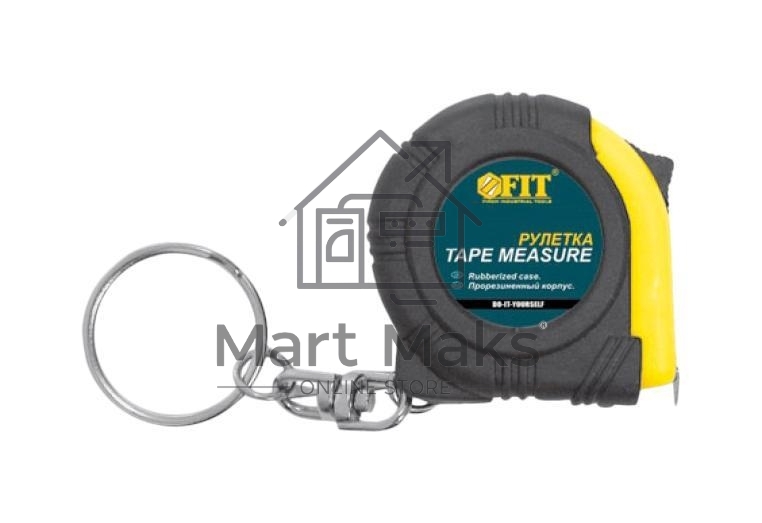 Рулетка FIT 17825-брелок прорезин.корпус 2м (8 мм)