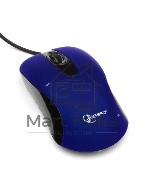 Мышь проводная Gembird MOP-400-B синий, 1000 dpi, USB, кнопки - 3